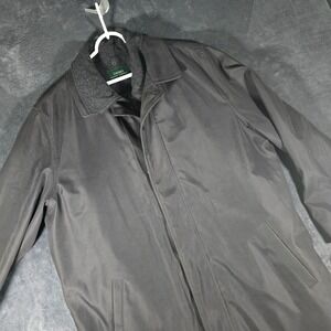 Lauren Ralph Lauren Mens Gray Wool Blend Quilted Lined Overcoat Size‎ 46L